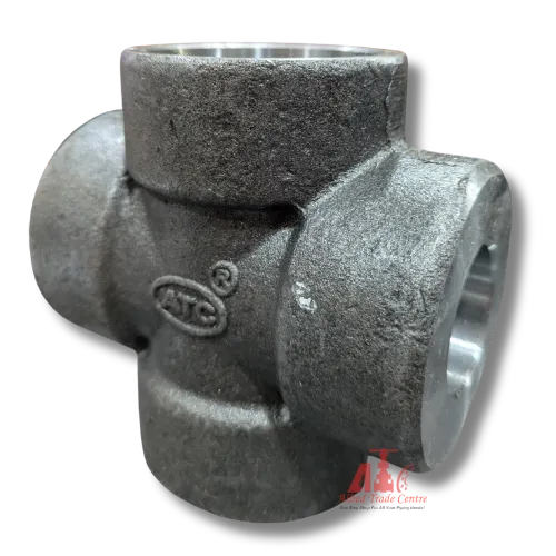 Reducing Socket Weld Cross (Forged 3000 LBS BLACK)