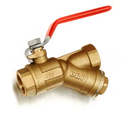 DRP Brass Ball Valve With Strainer — Screwed
