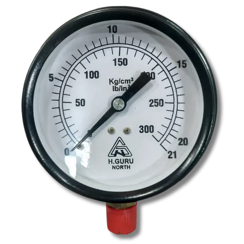 H. Guru Bourdon Tube Industrial Pressure Gauge