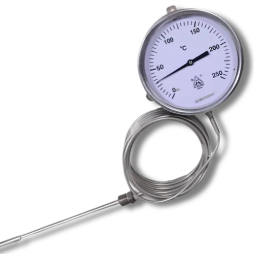 H. Guru Mercury in Steel Distance/Rigid Stem Thermometer